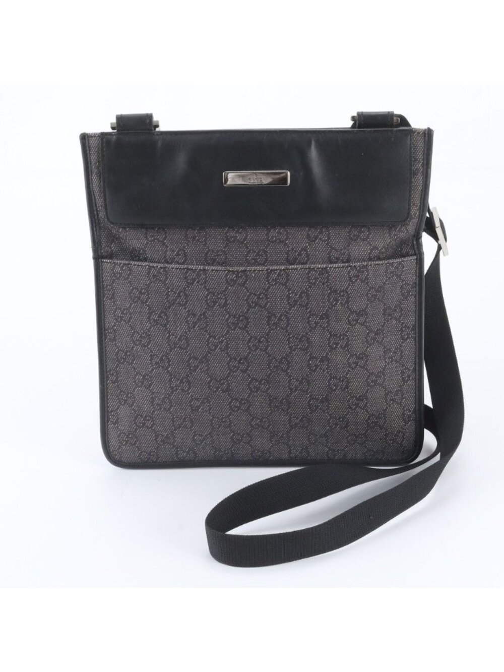 Gucci GG Canvas Leather Shoulder Bag Crossbody Messenger Business